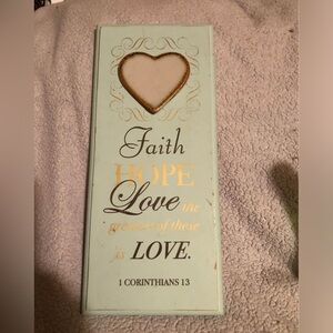Dex Inspirational Wall Plaque with Heart Accent